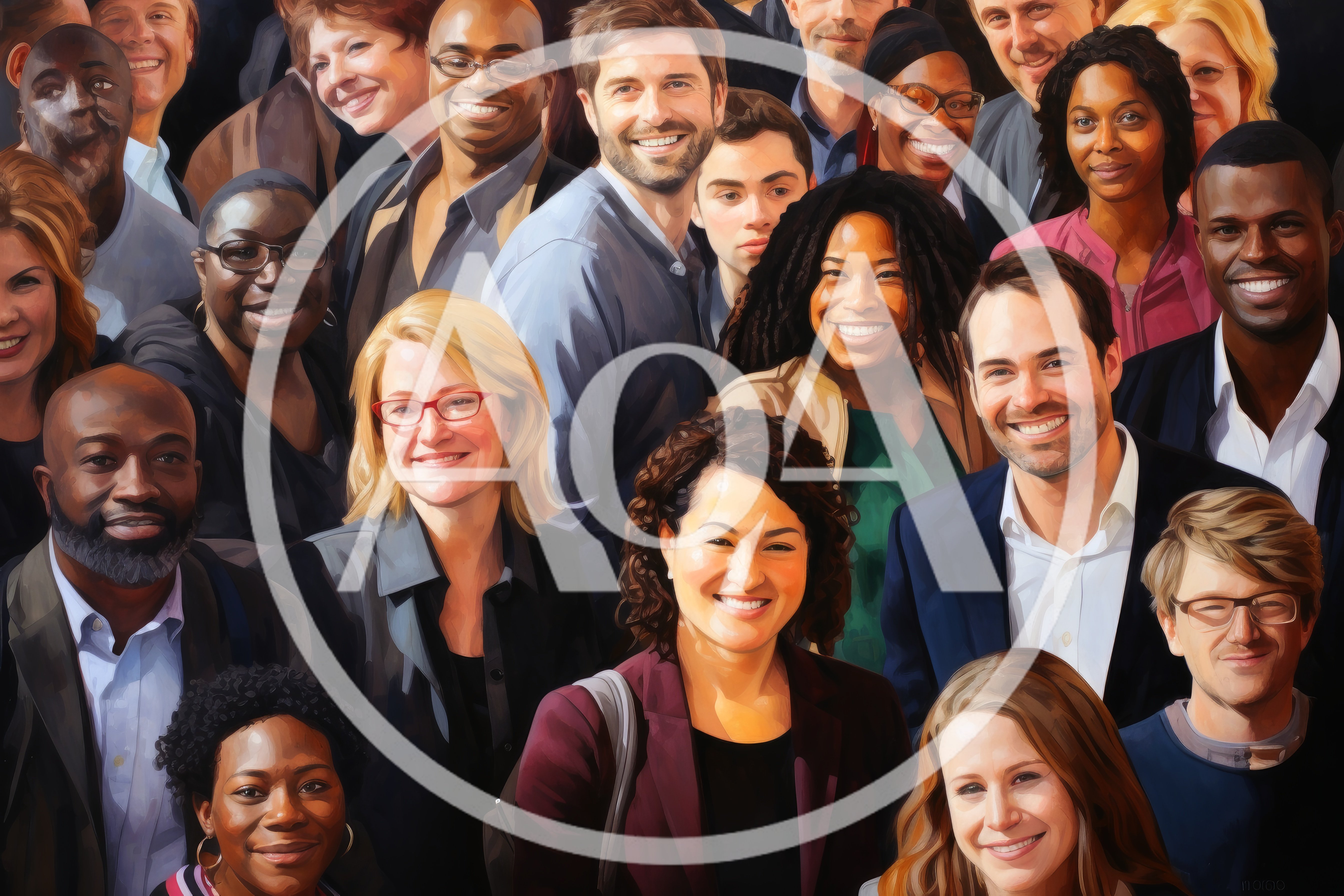 Diverse Group Of Professional People Smiling Together