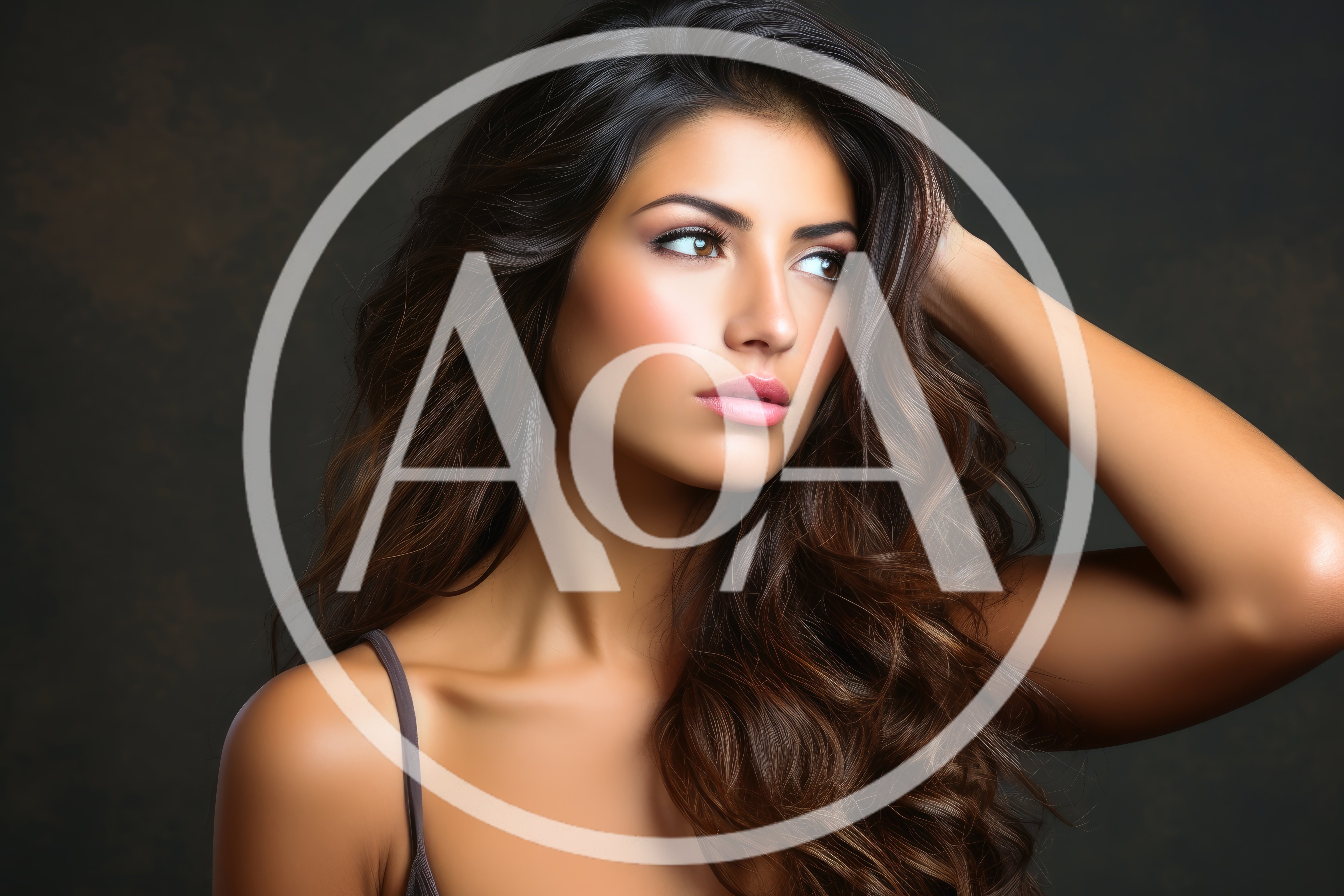 Portrait Of A Beautiful Woman With Long Wavy Hair