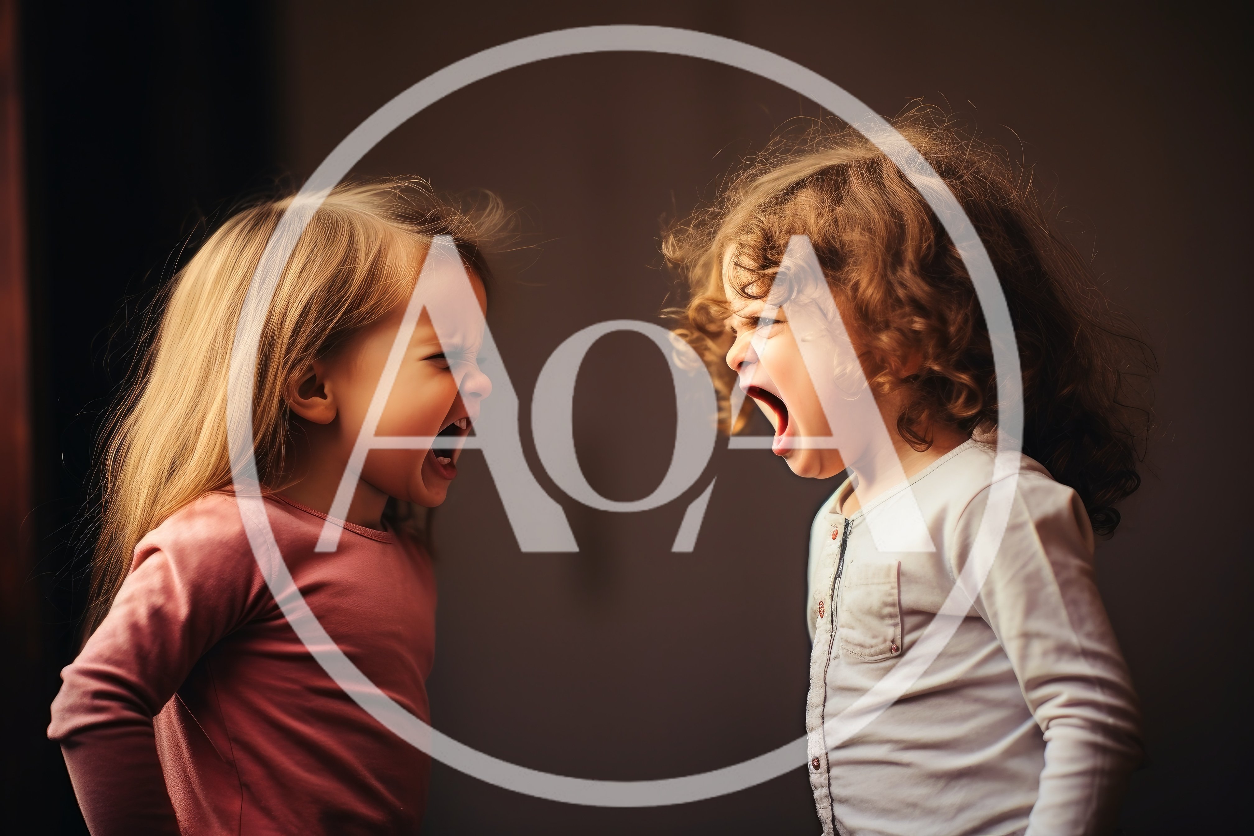 Two Young Girls Having A Heated Argument