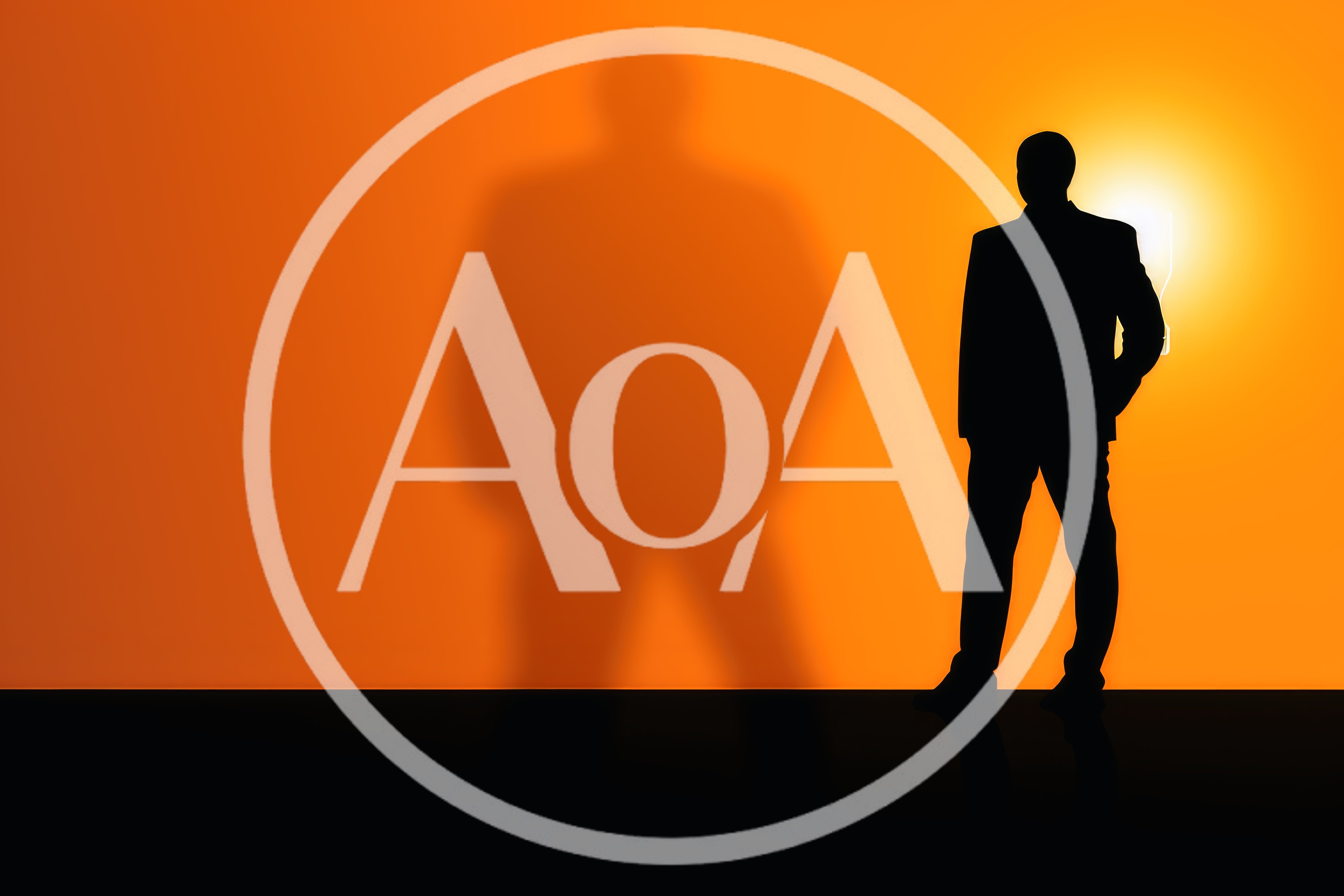 Silhouette Of A Businessman With A Large Shadow