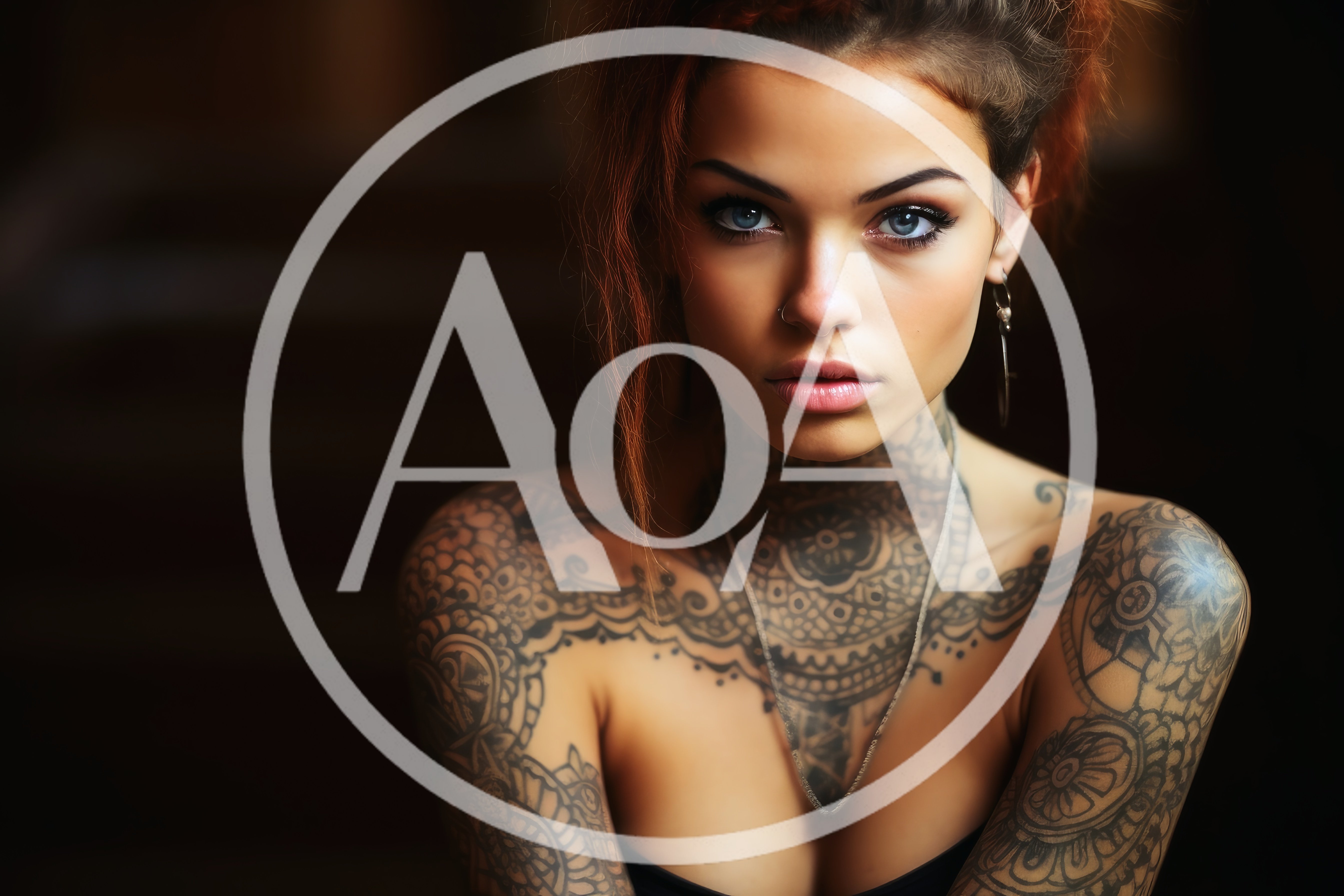 Portrait Of A Young Woman With Extensive Body Tattoos
