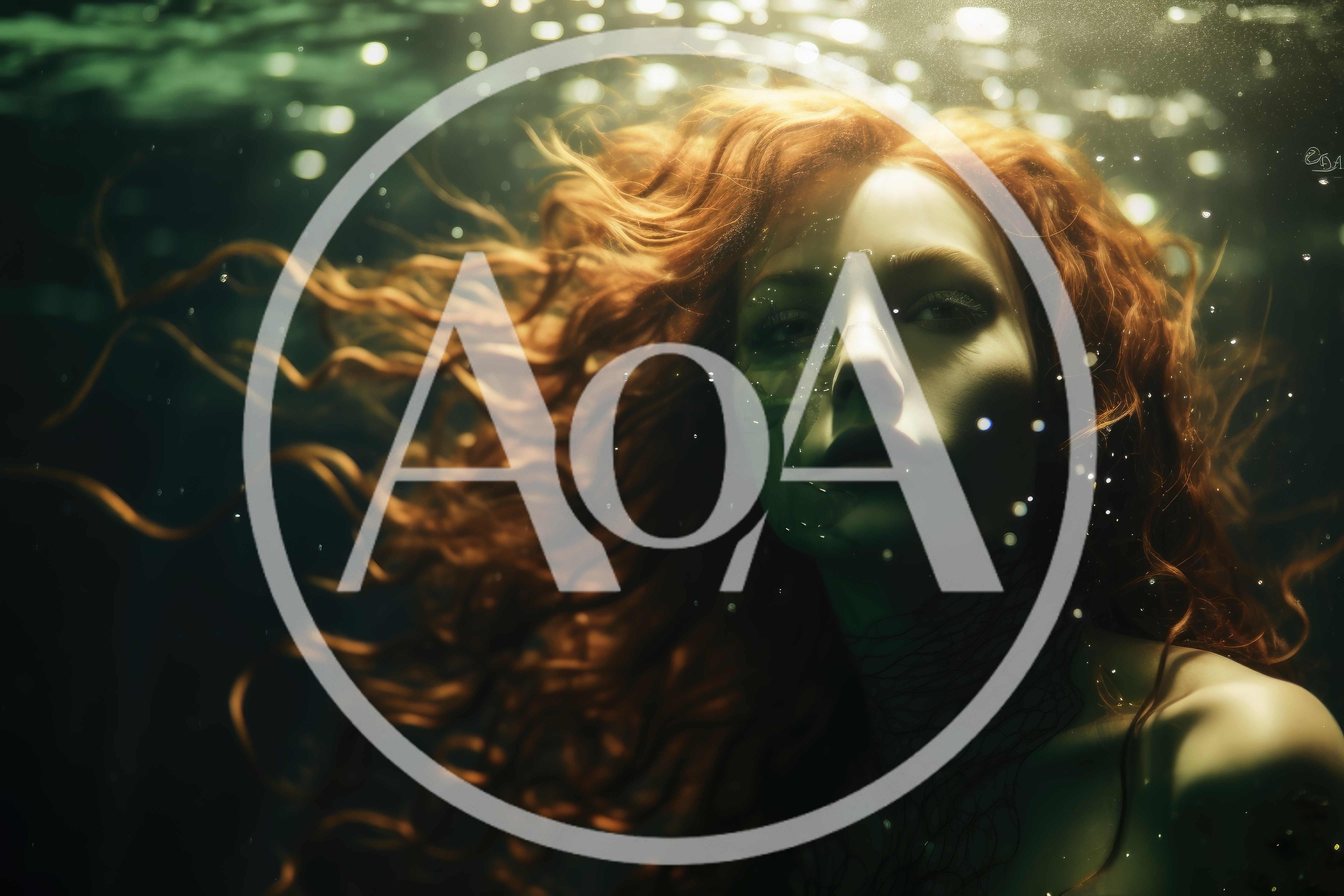Underwater Portrait Of A Redheaded Woman