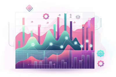 Abstract Data Visualization With Colorful Charts And Graphs