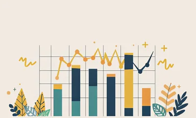 Flat Vector Illustration Of Business Data Charts