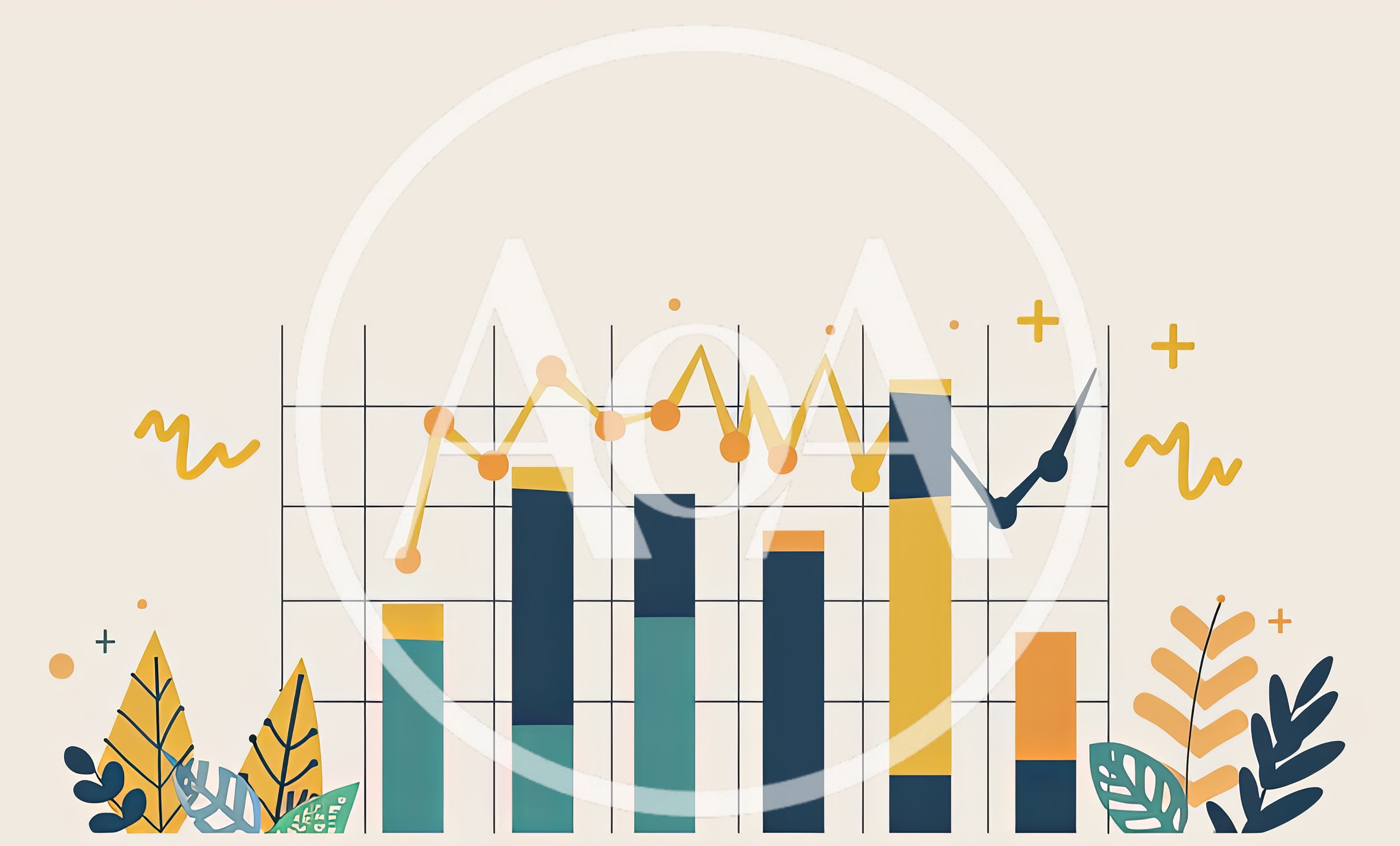 Flat Vector Illustration Of Business Data Charts