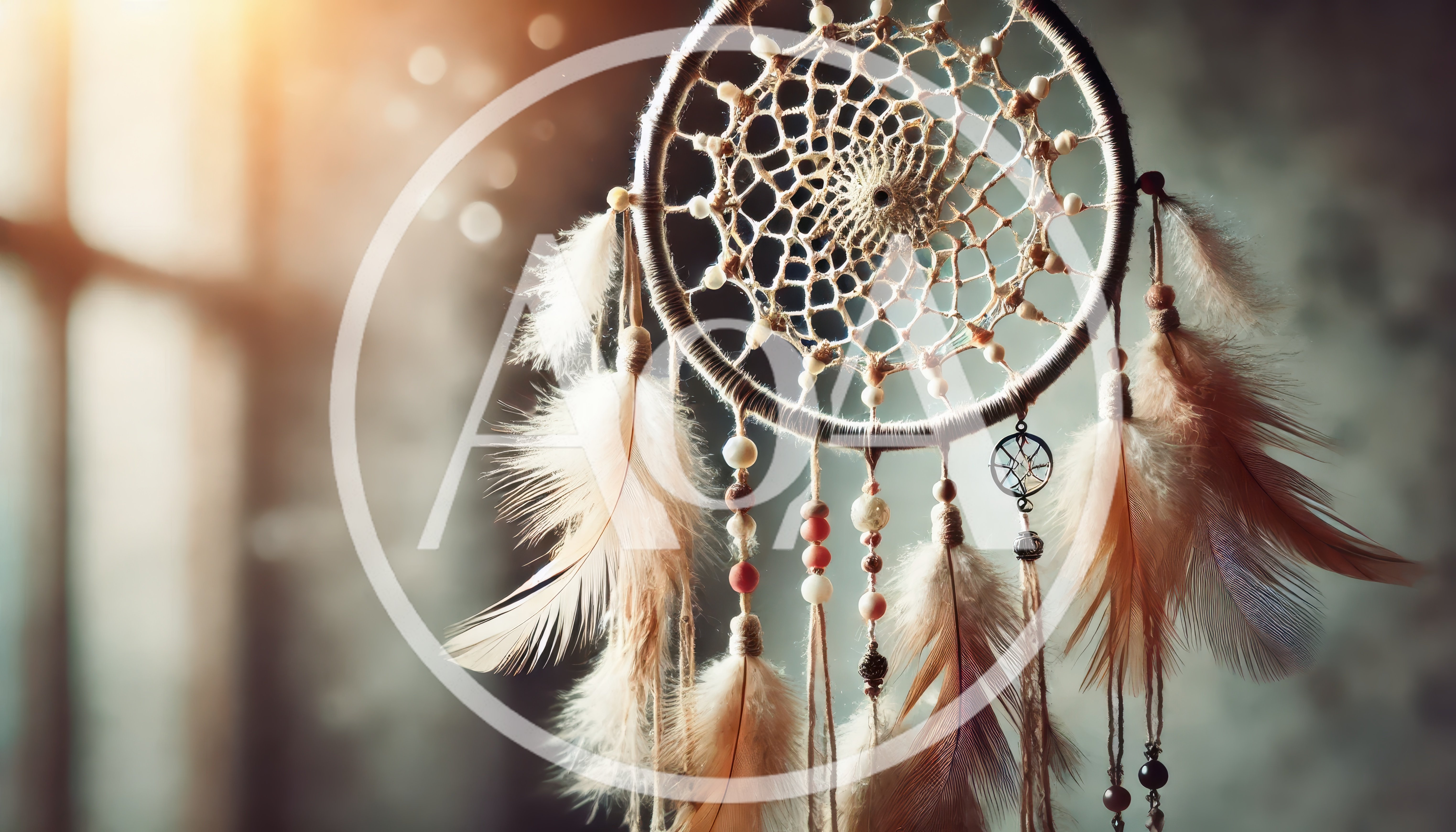 Dreamcatcher Hanging Against A Softly Lit Window