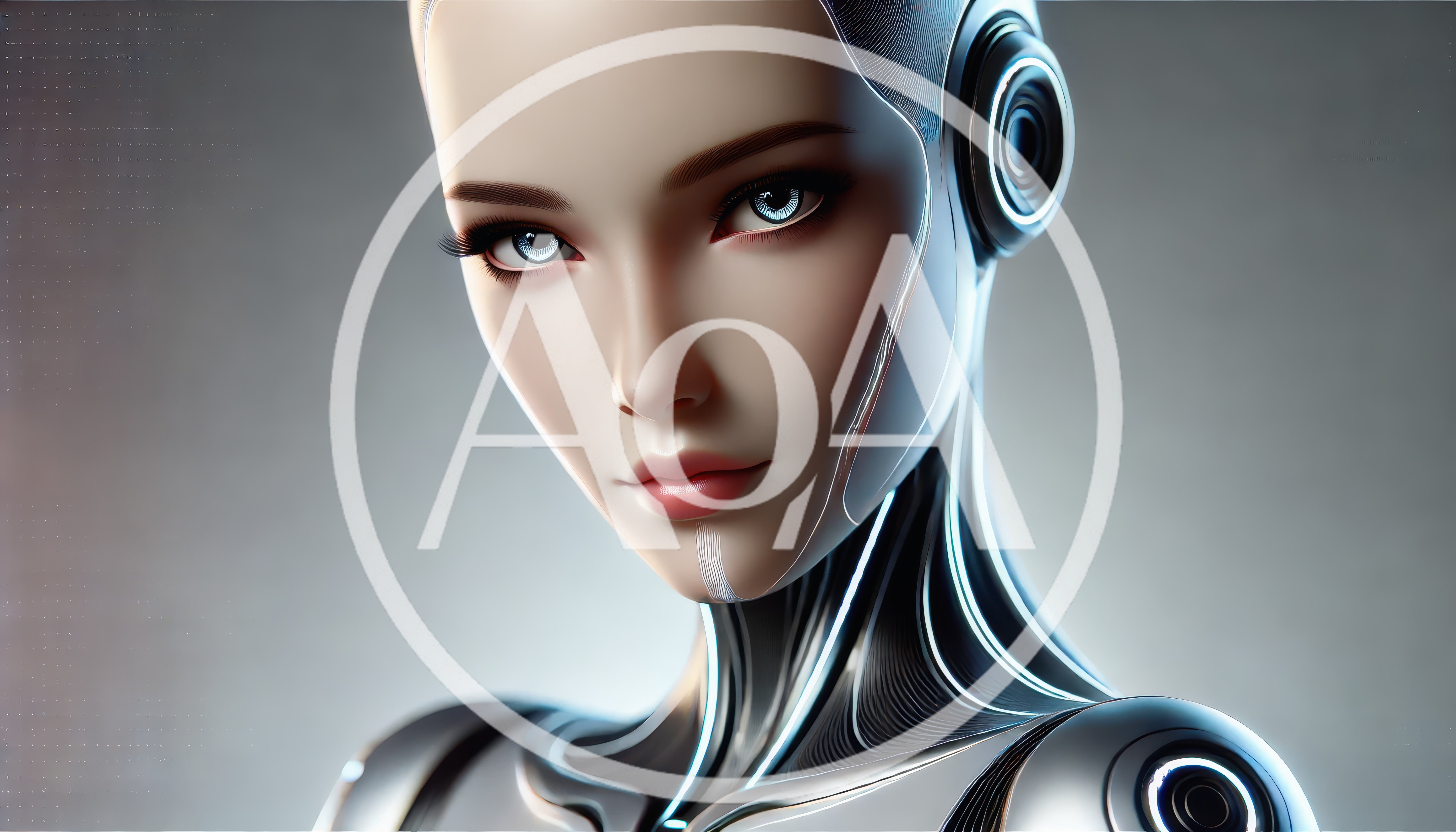 Portrait Of A Futuristic Female Android Robot