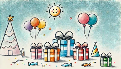 Hand Drawn Birthday Celebration Illustration