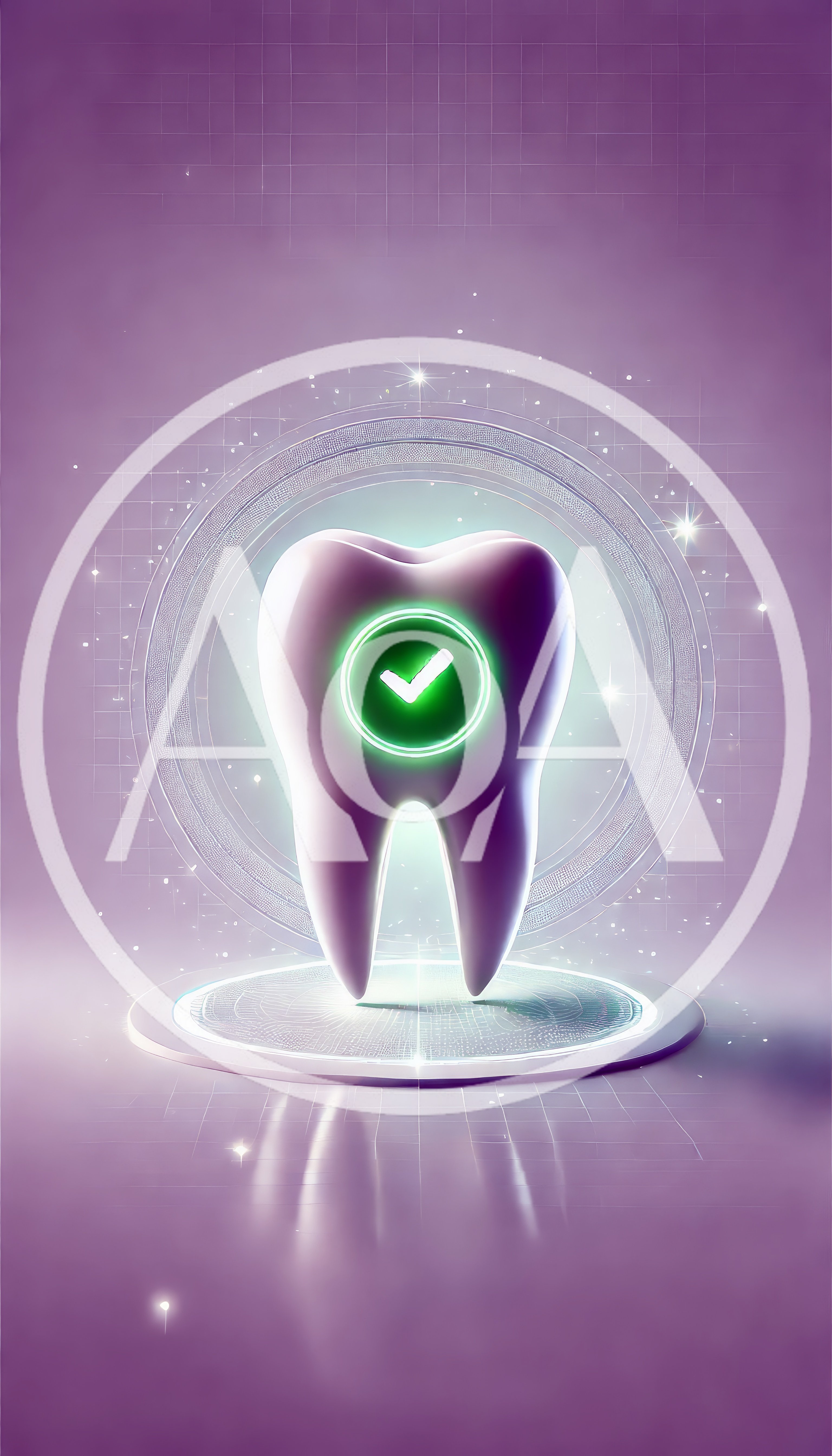 3D Rendered Tooth With Green Checkmark Icon
