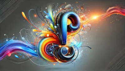 Abstract Colorful Exclamation Mark Digital Art