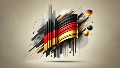 Abstract German Flag Design With Geometric Elements