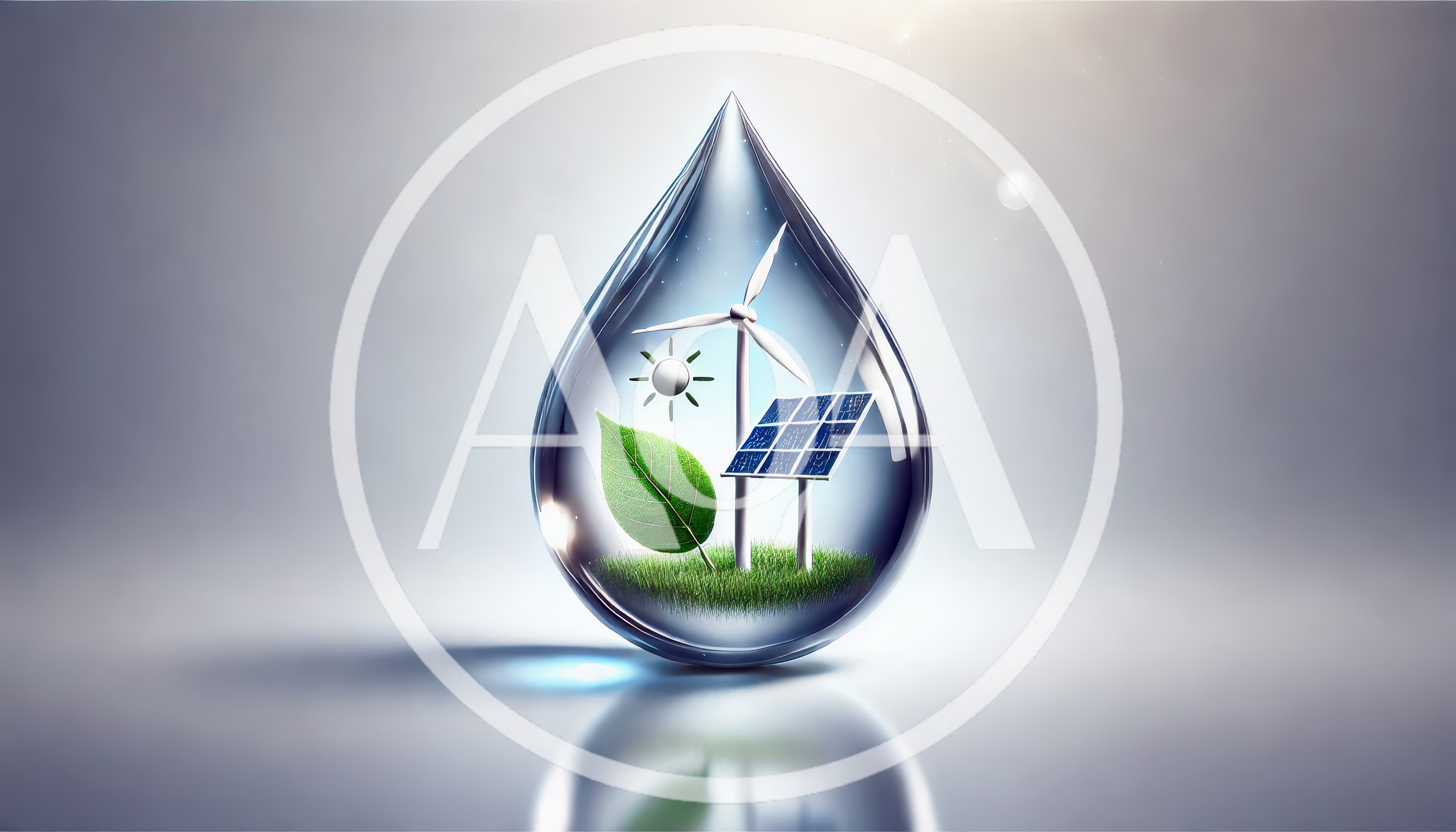 Renewable Energy Concept Inside A Water Drop