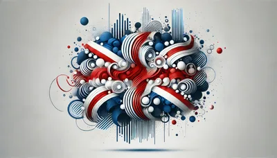 Abstract Union Jack Flag Artistic Composition