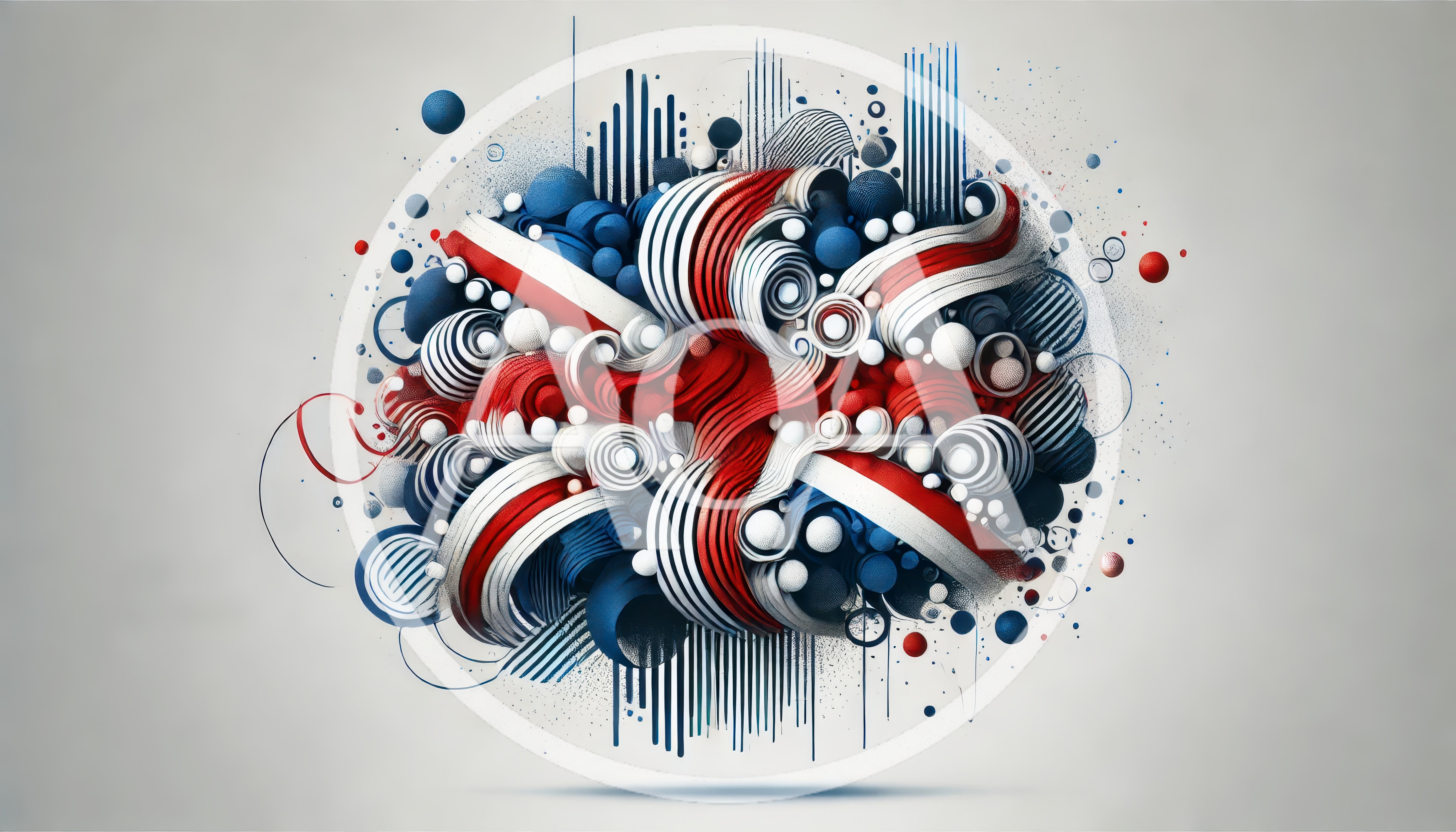 Abstract Union Jack Flag Artistic Composition