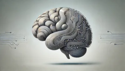 Digital Brain Concept With Circuitry Integration