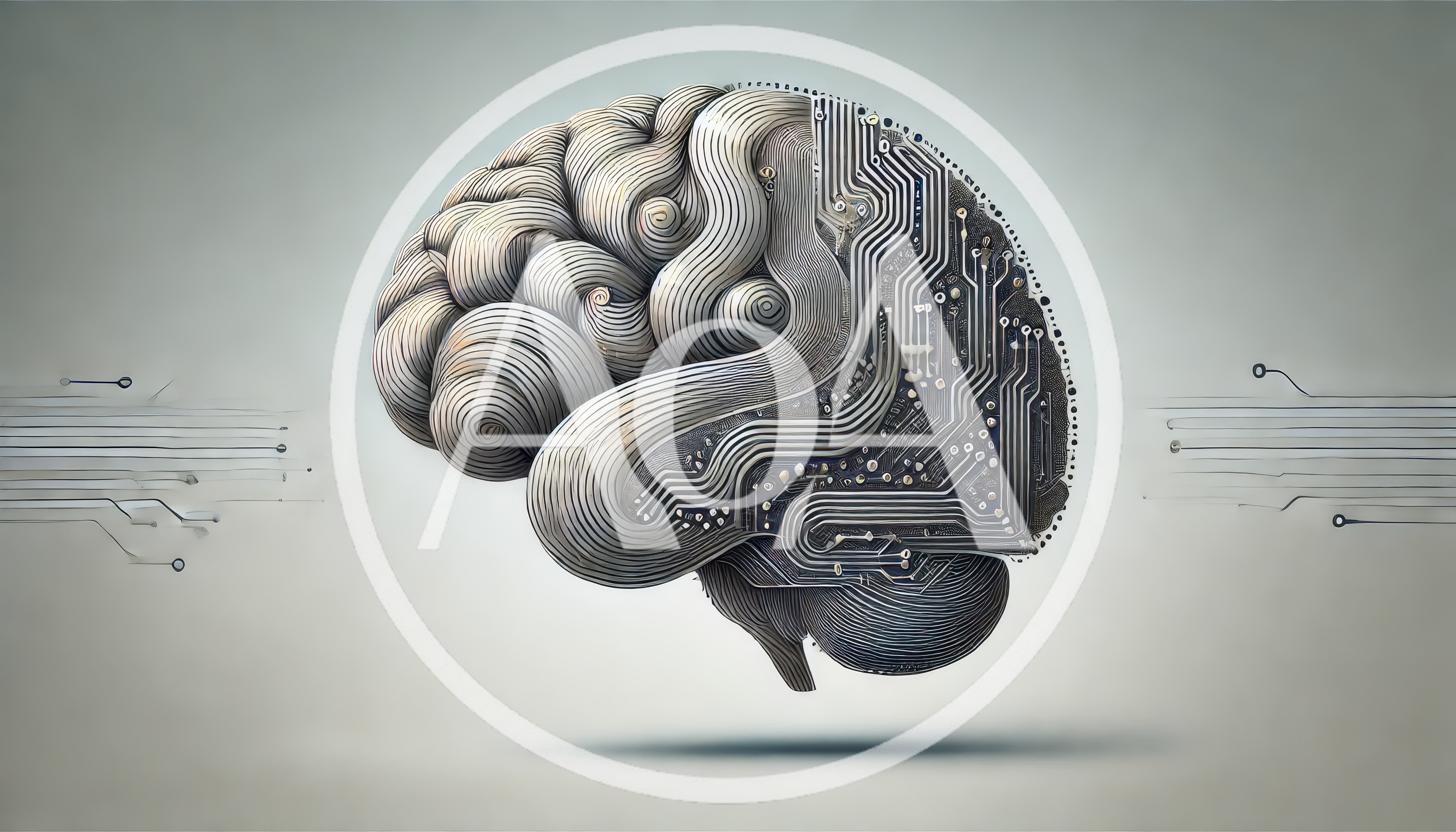 Digital Brain Concept With Circuitry Integration