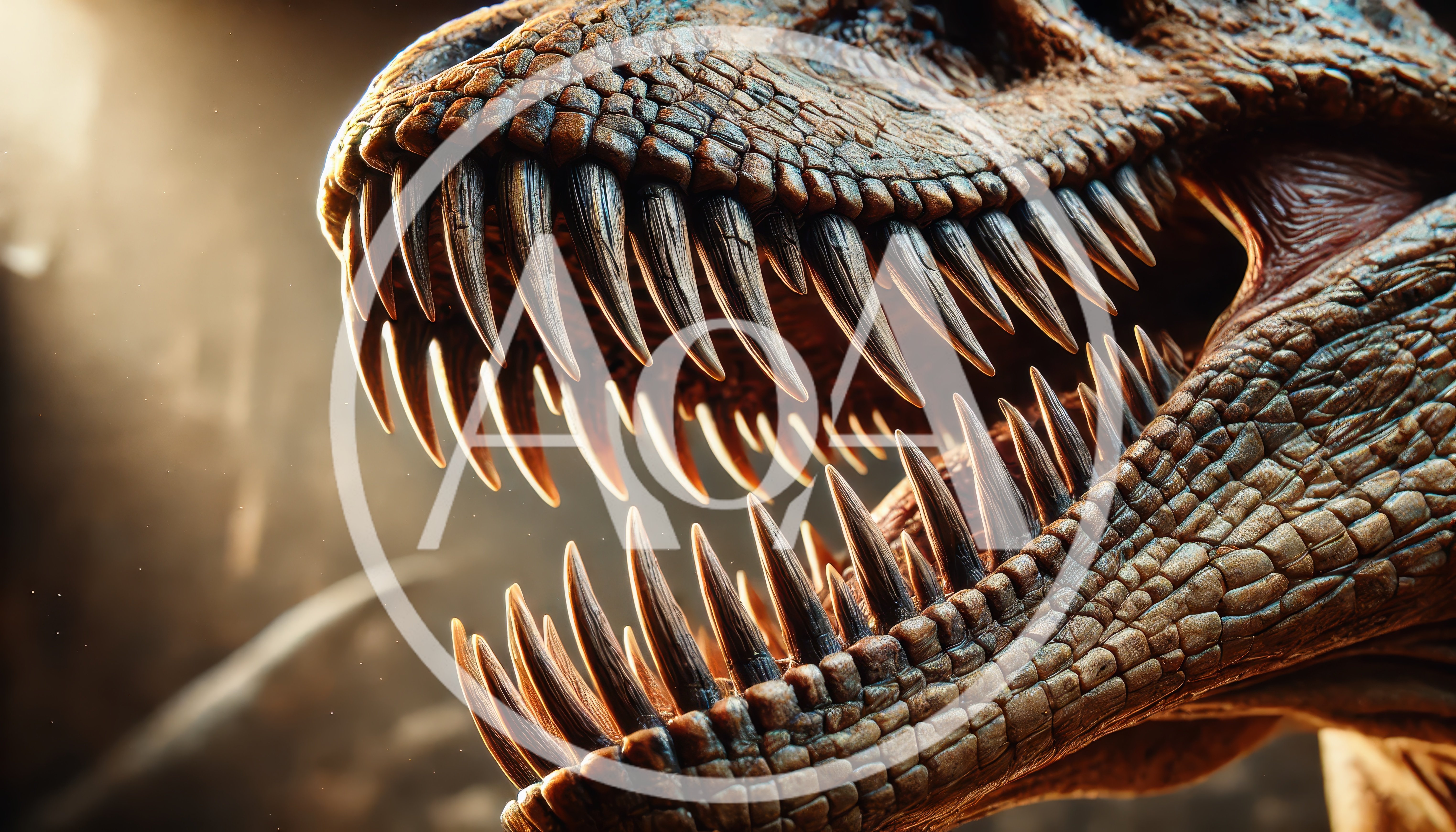Close Up Of A Ferocious Dinosaur Jaw