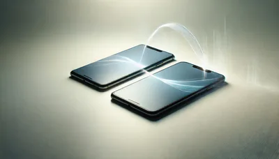 Two Smartphones Transferring Data With Digital Light Beams