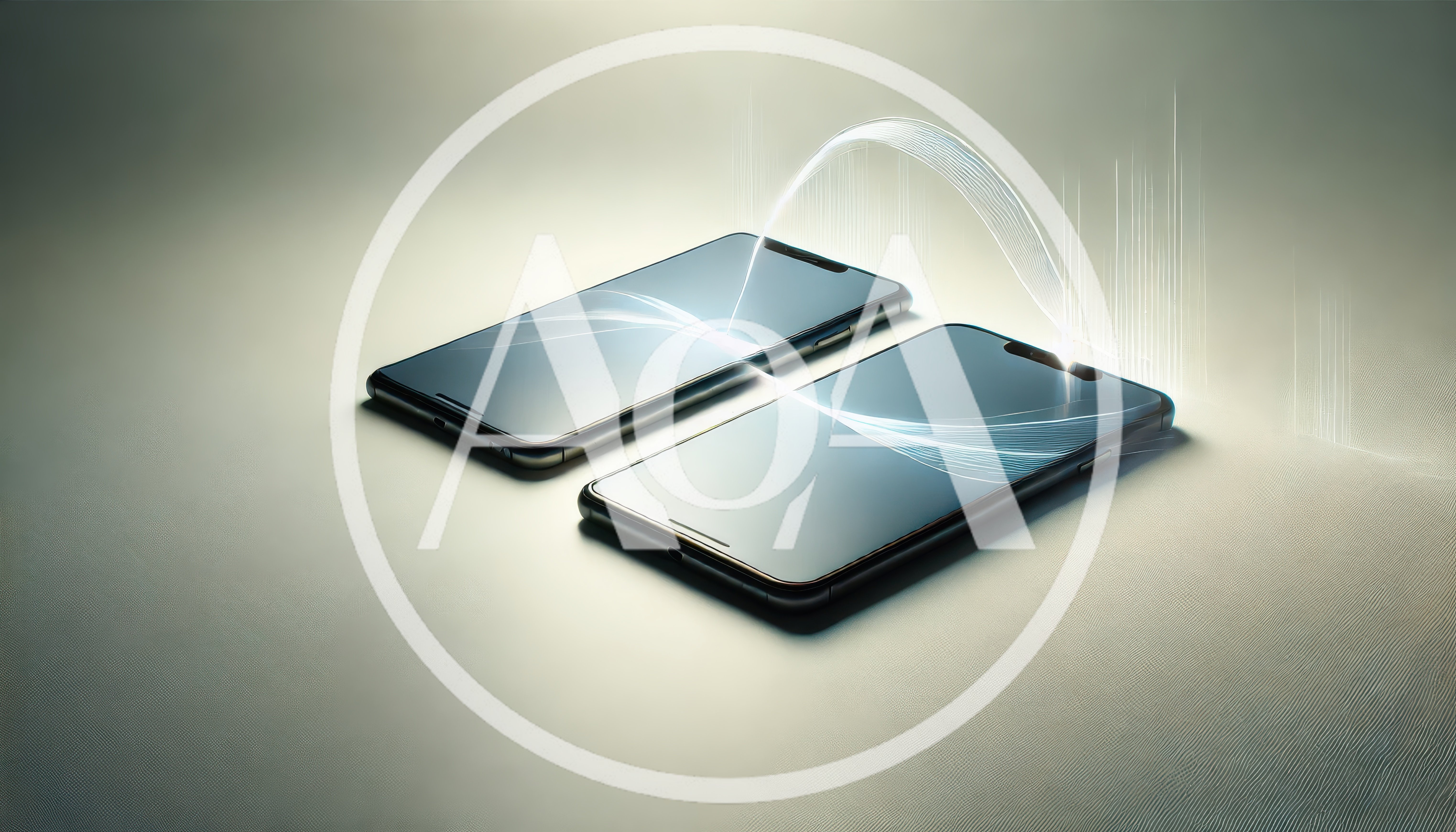 Two Smartphones Transferring Data With Digital Light Beams