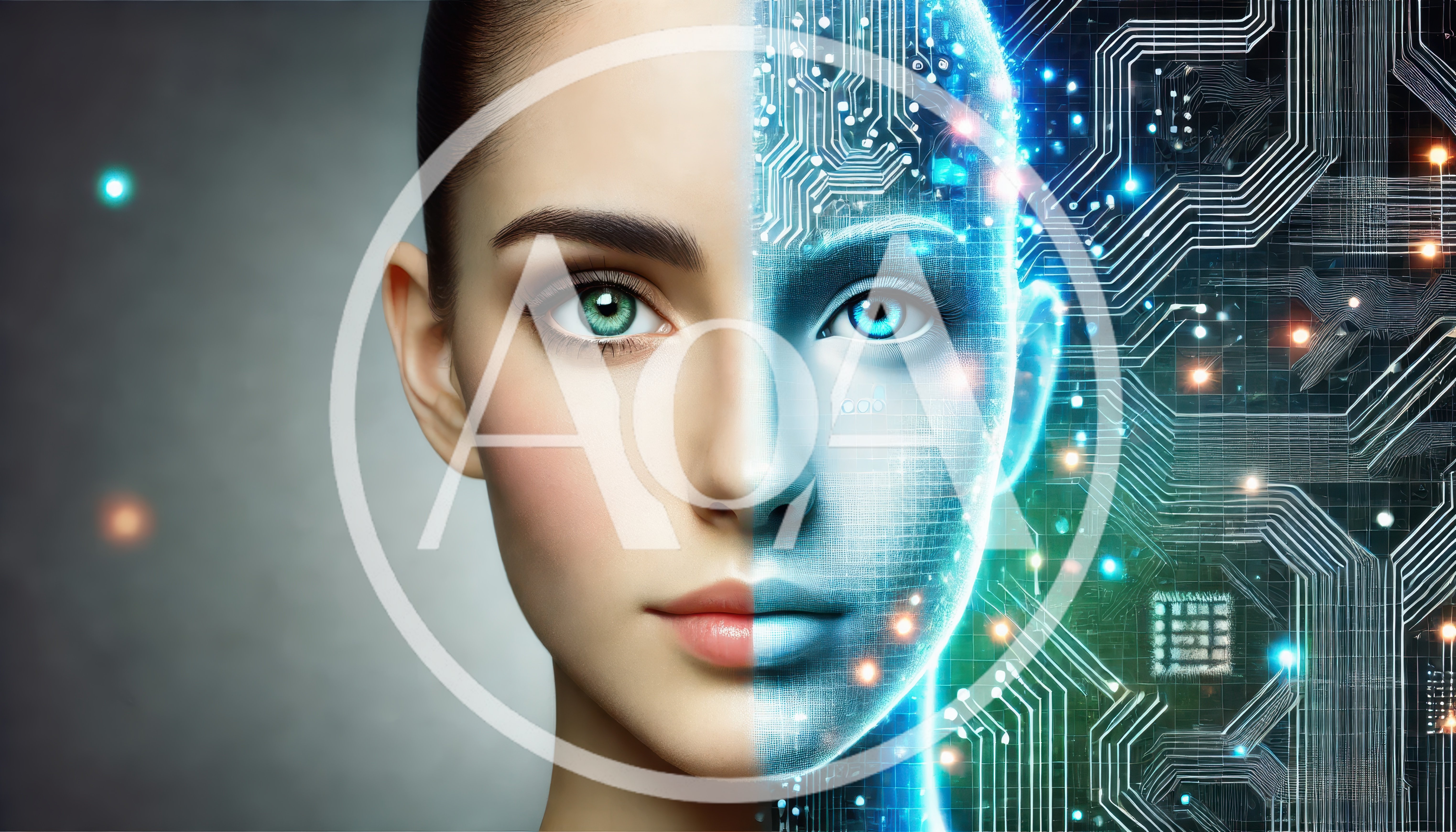 Human And Artificial Intelligence Digital Face Fusion