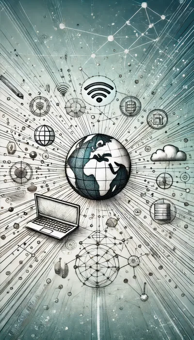 Global Network Connectivity Concept Illustration