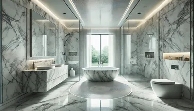 Luxury Modern Marble Bathroom Interior Design