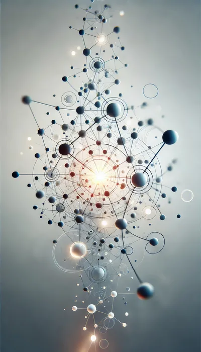 Abstract Digital Network Nodes And Connections
