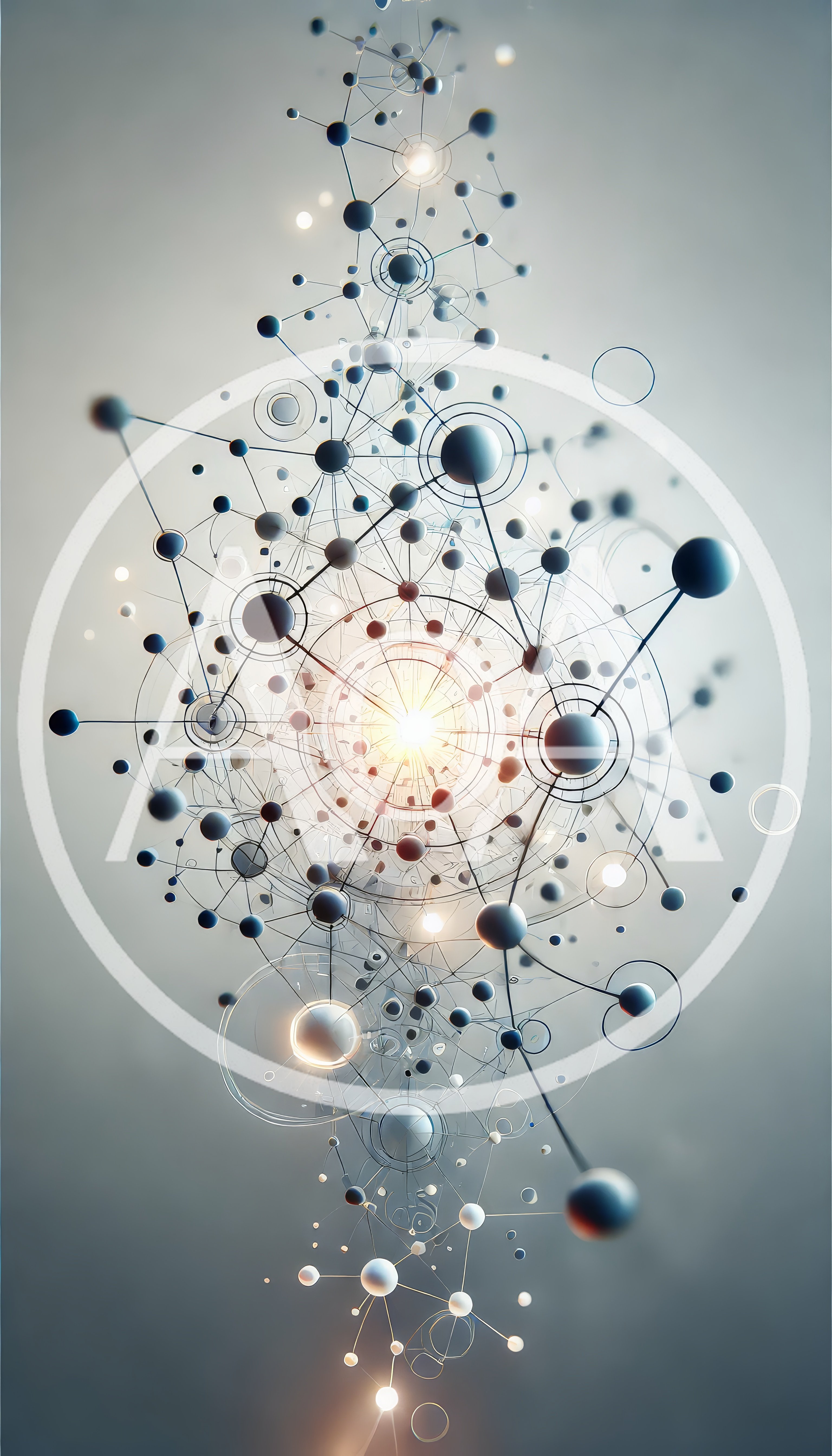 Abstract Digital Network Nodes And Connections