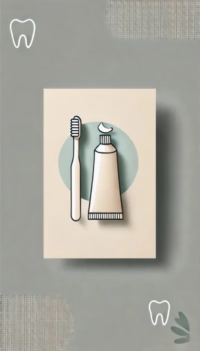 Minimalist Dental Care Illustration With Toothbrush And Toothpaste