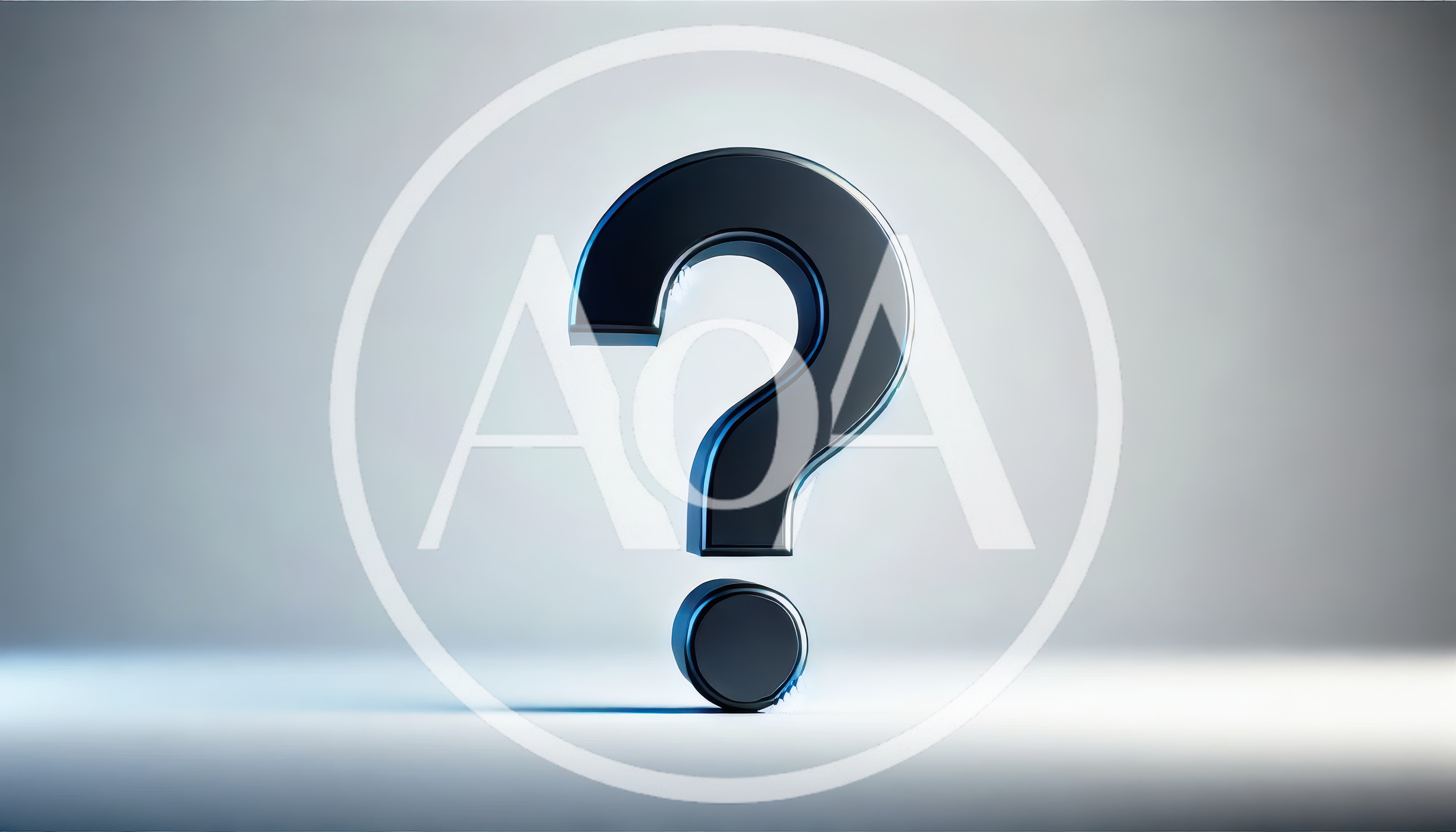 3D Rendered Metallic Question Mark Symbol
