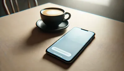 Smartphone And Coffee Cup On A Table