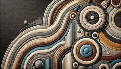 Abstract Textured Wall Art With Concentric Circles