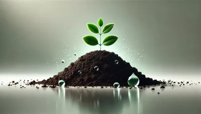 Small Green Plant Sprouting From A Mound Of Soil