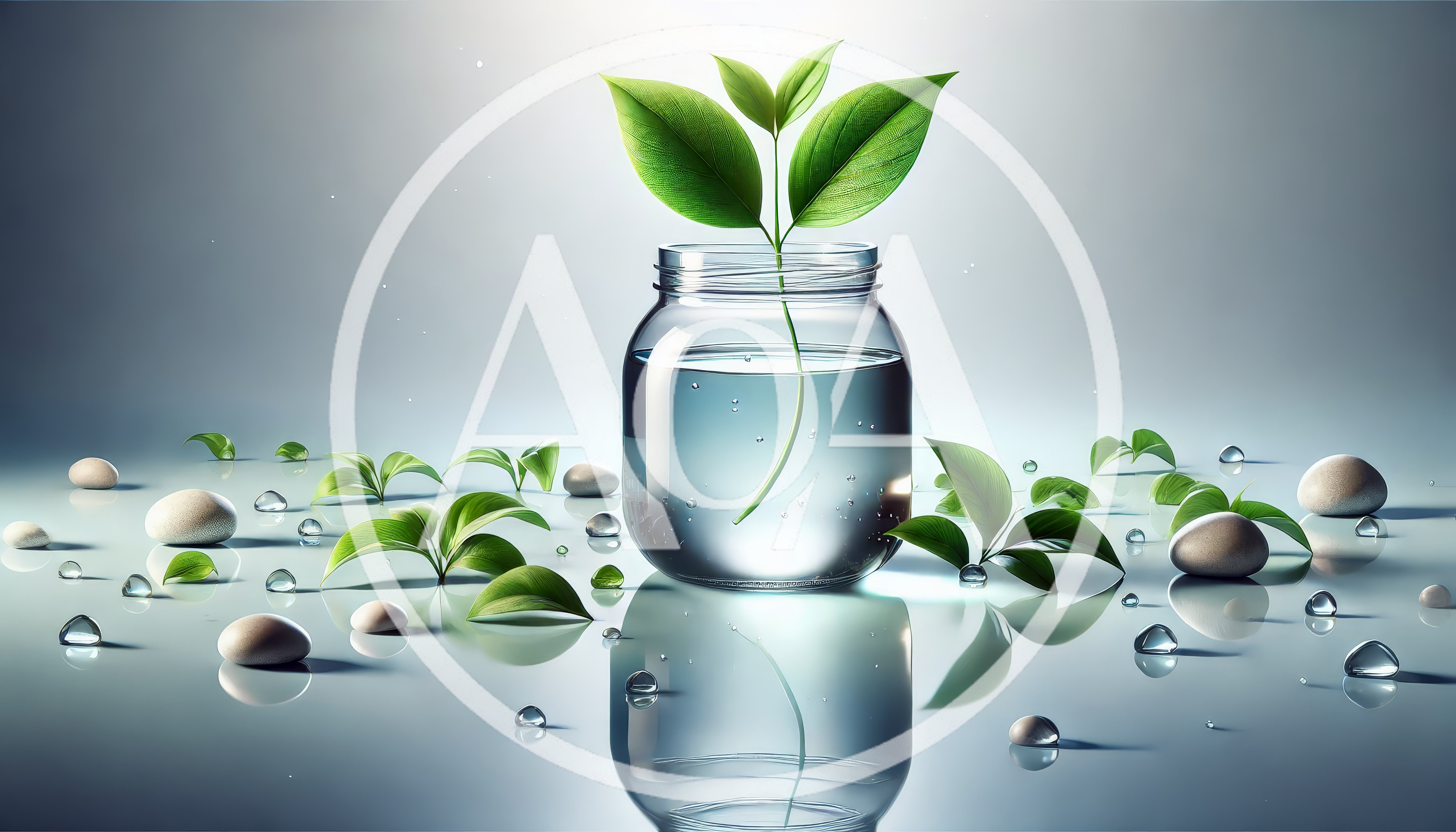 Green Plant Sprout Growing In A Glass Jar