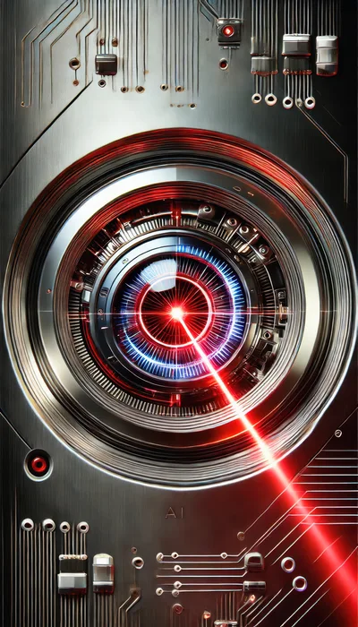 Futuristic Artificial Intelligence Eye With Laser Beam