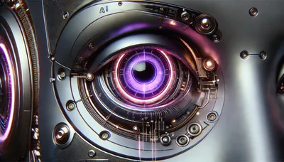 Close Up Of A Futuristic Robotic Eye