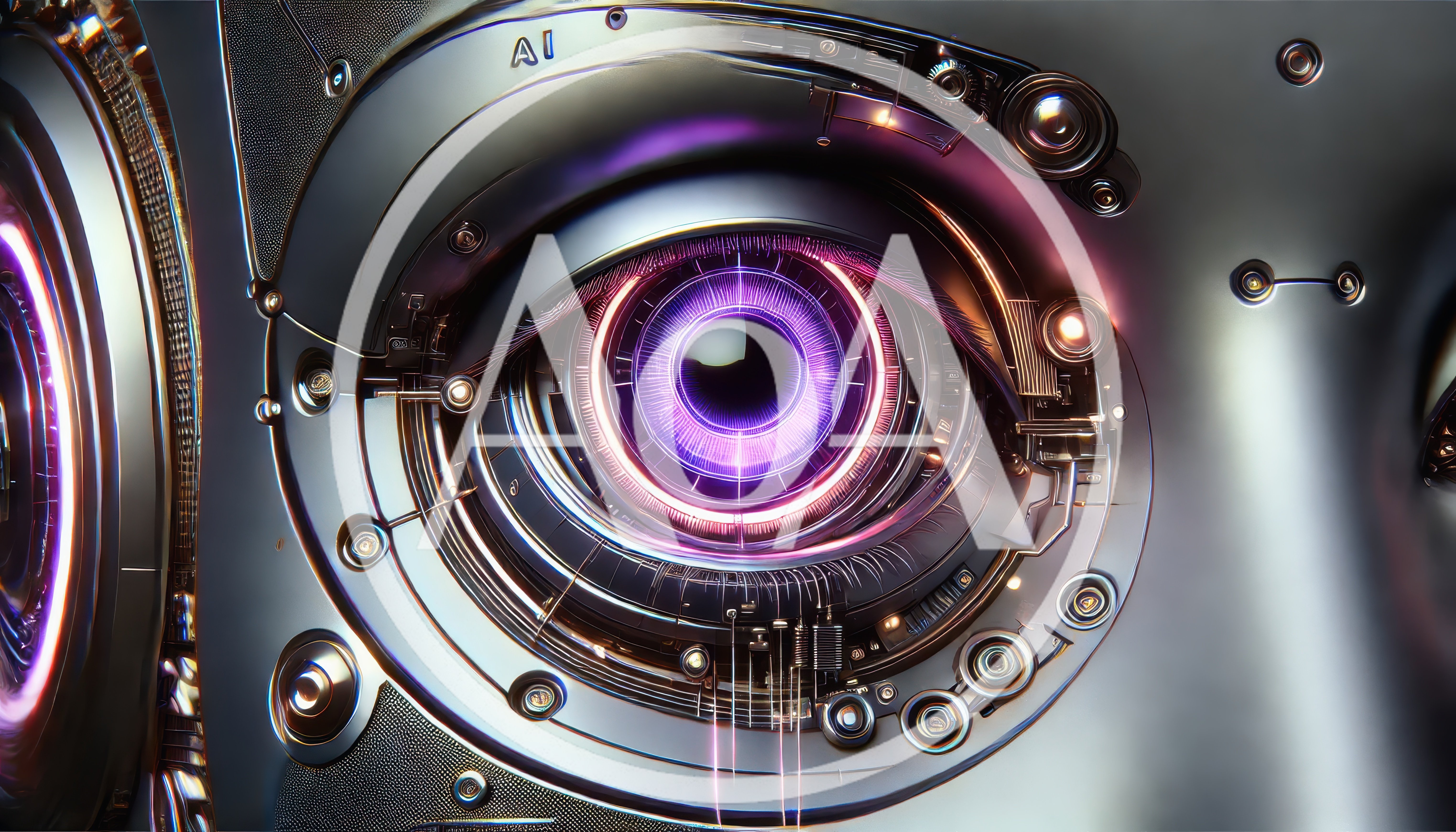 Close Up Of A Futuristic Robotic Eye