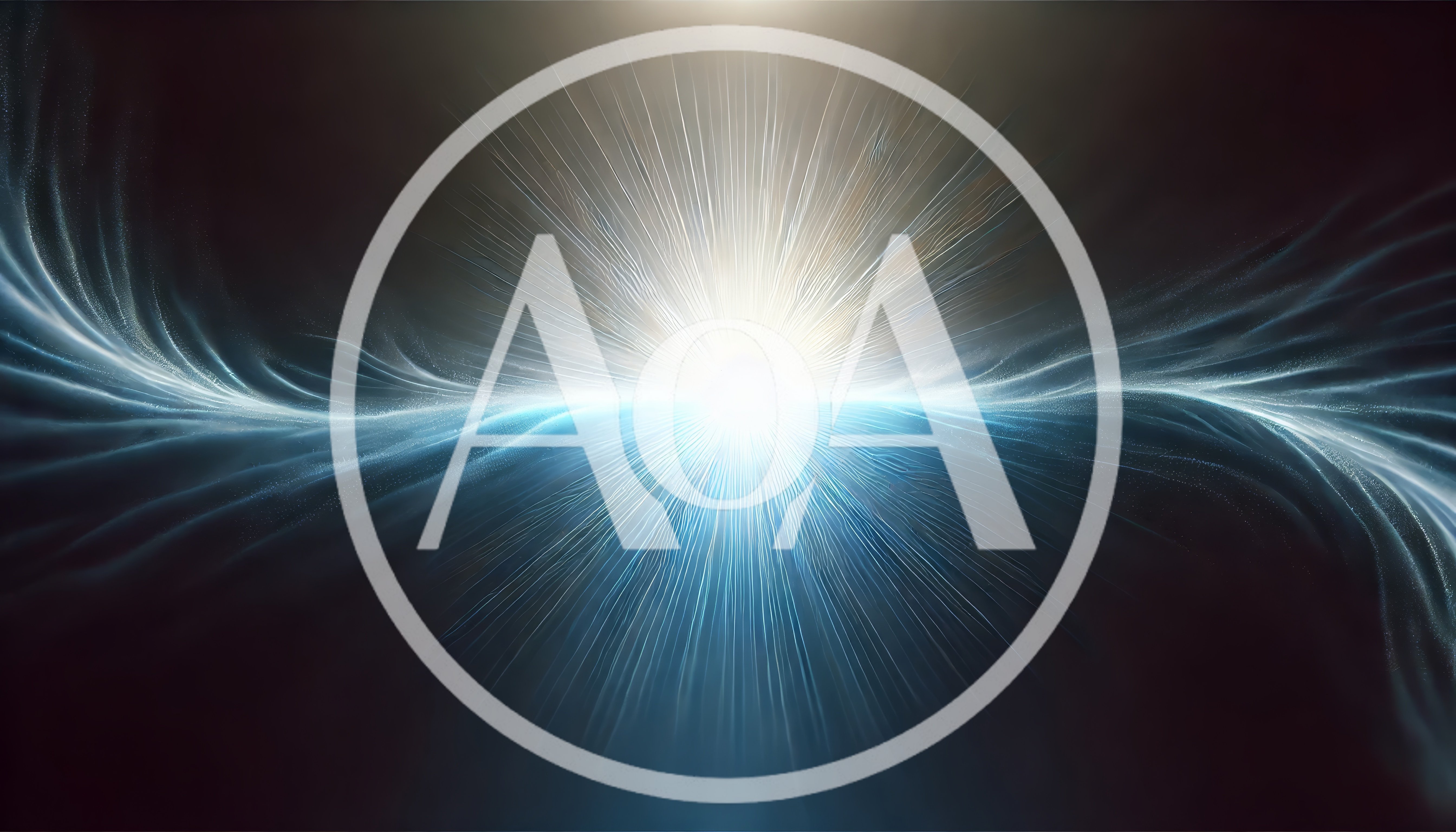 Abstract Light Burst With Flowing Energy Waves