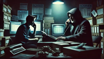Two Men Operating A Dark Underground Scam Call Center