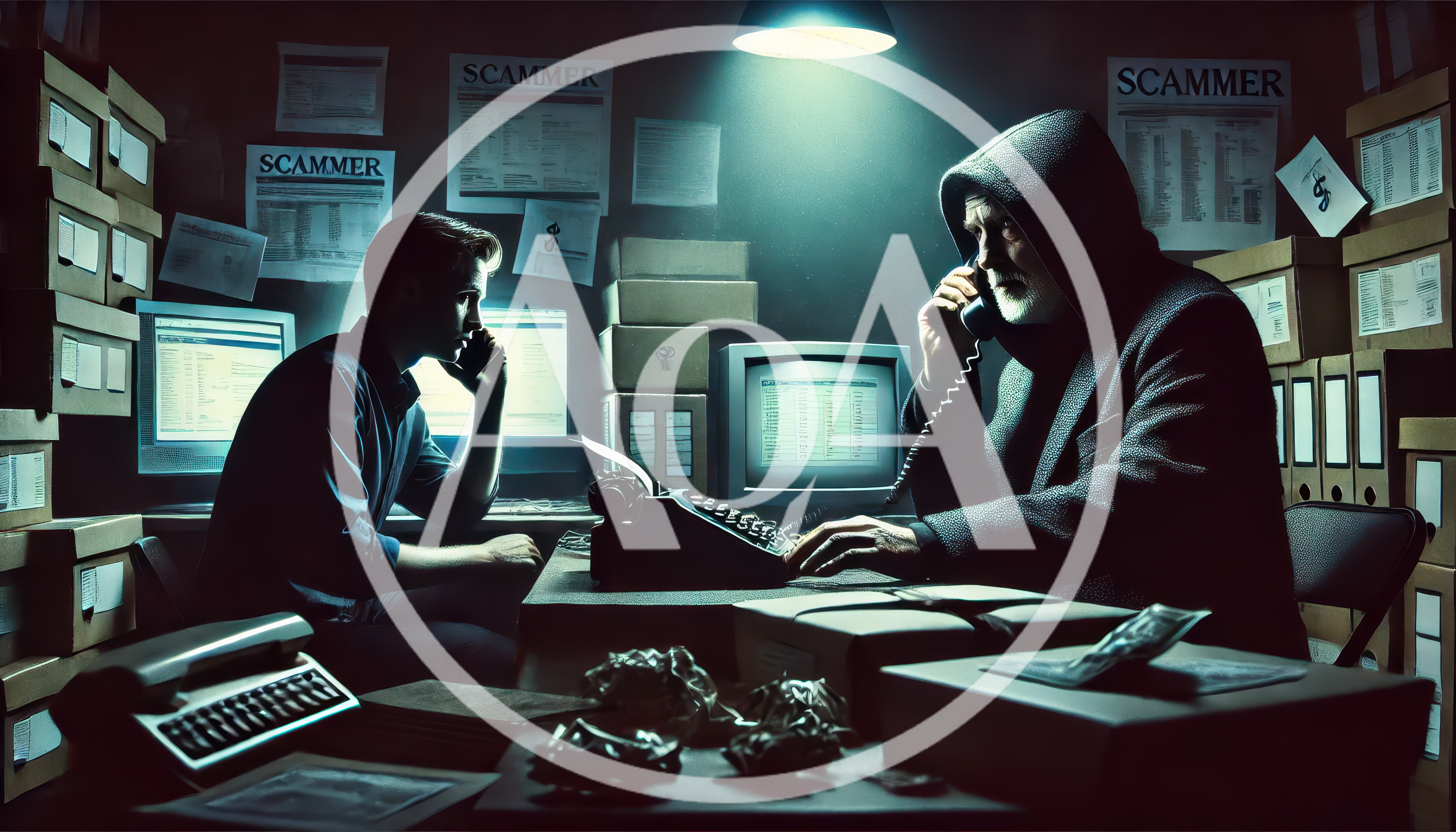 Two Men Operating A Dark Underground Scam Call Center
