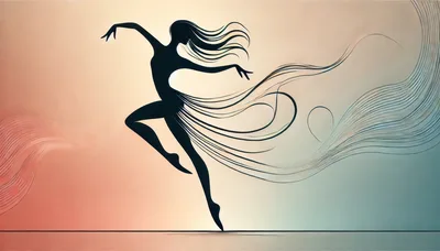 Abstract Silhouette Of A Graceful Dancing Woman