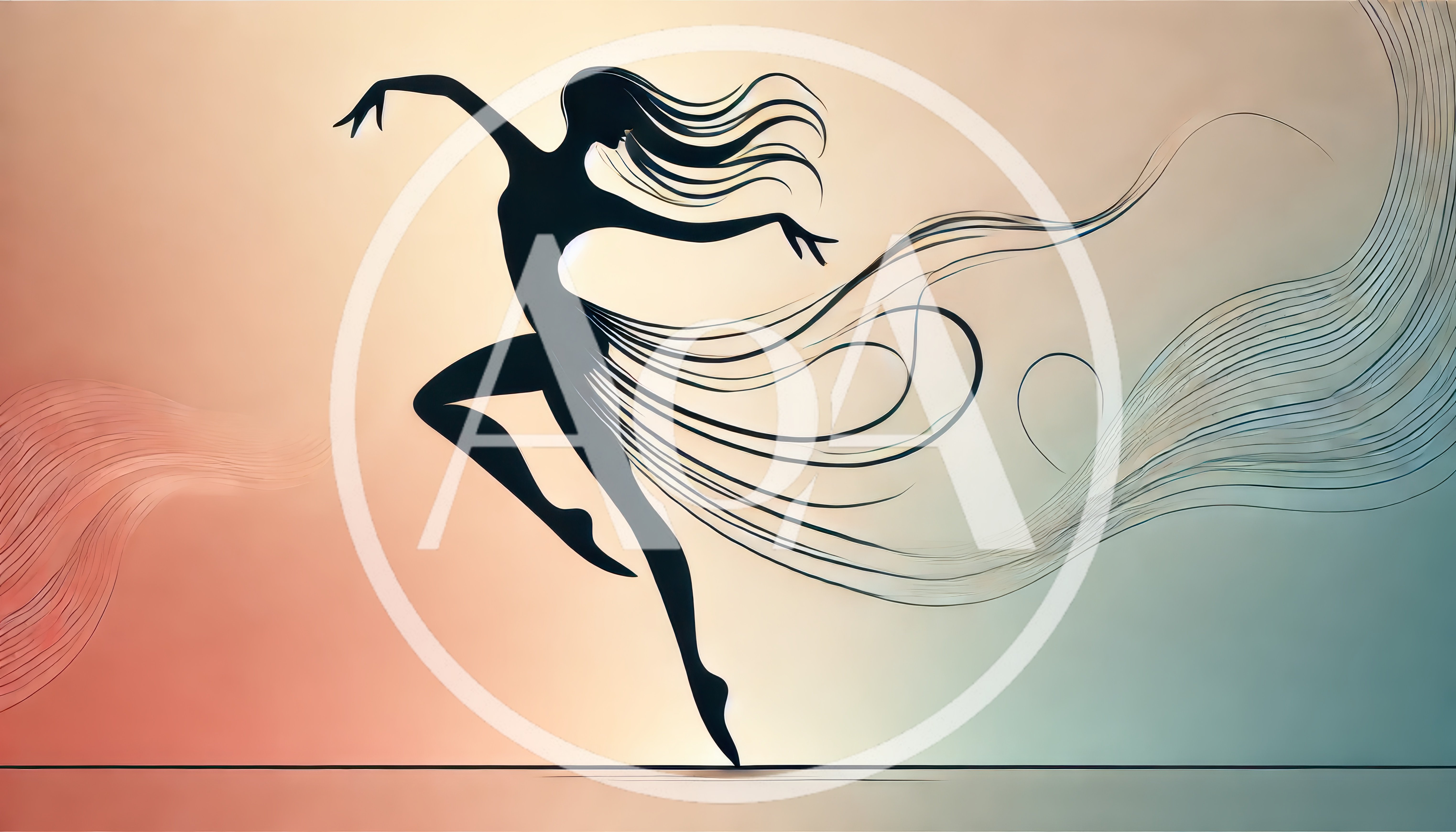 Abstract Silhouette Of A Graceful Dancing Woman