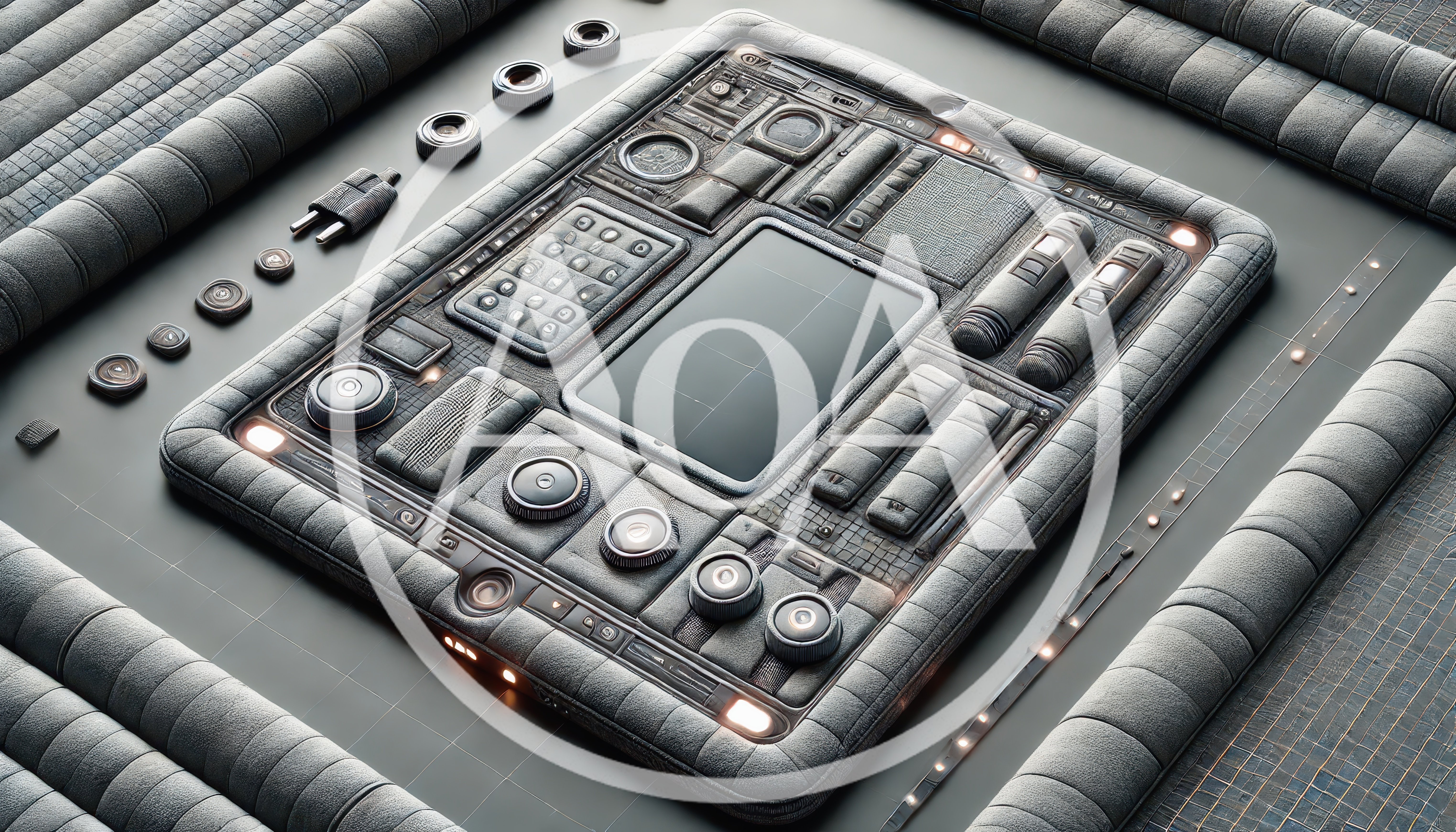 Futuristic Control Panel With Tactile Interface Elements