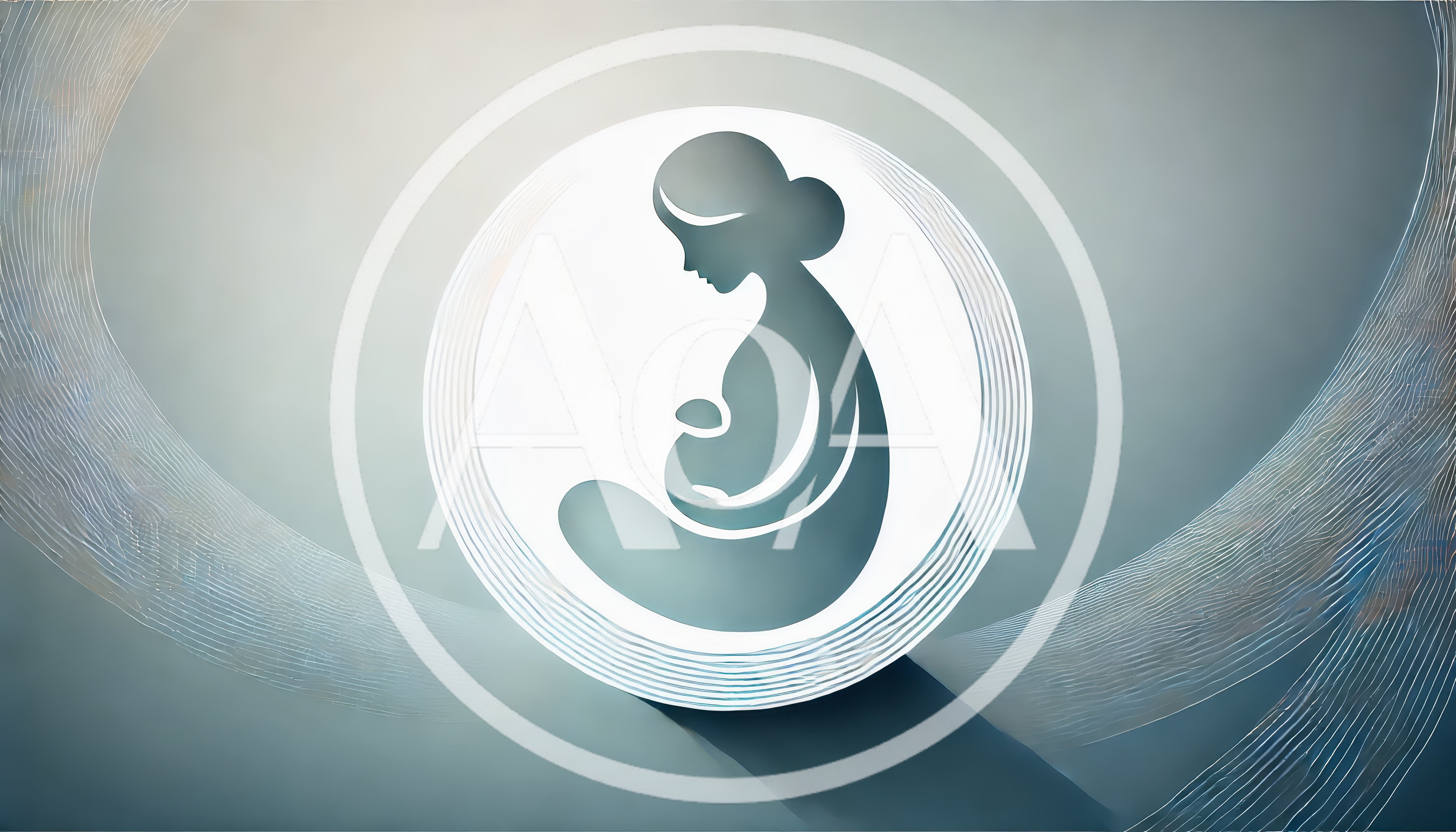 Stylized Silhouette Of A Pregnant Woman In A Circle