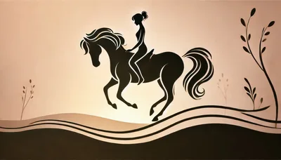 Silhouette Of A Woman Riding A Horse