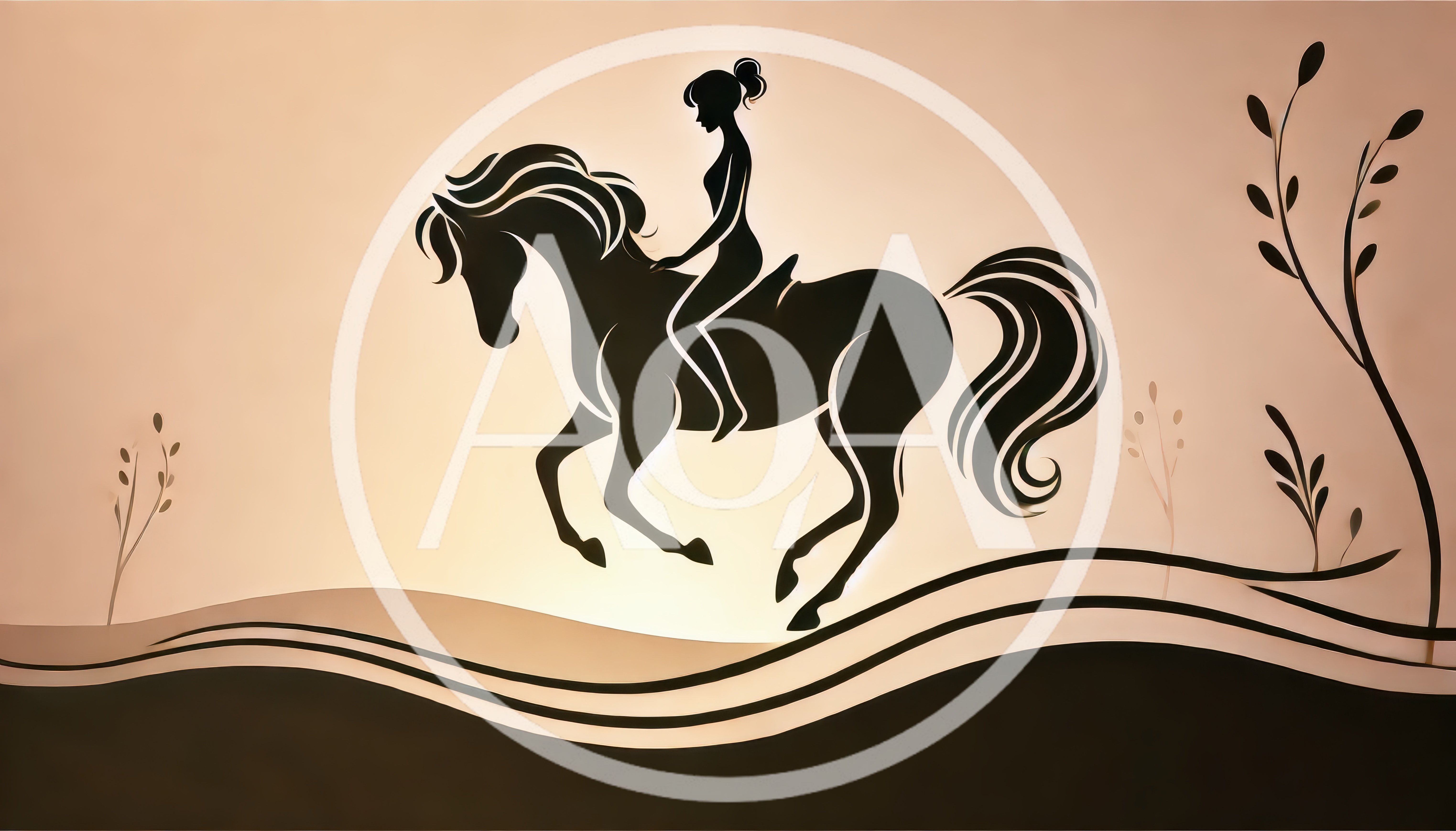 Silhouette Of A Woman Riding A Horse