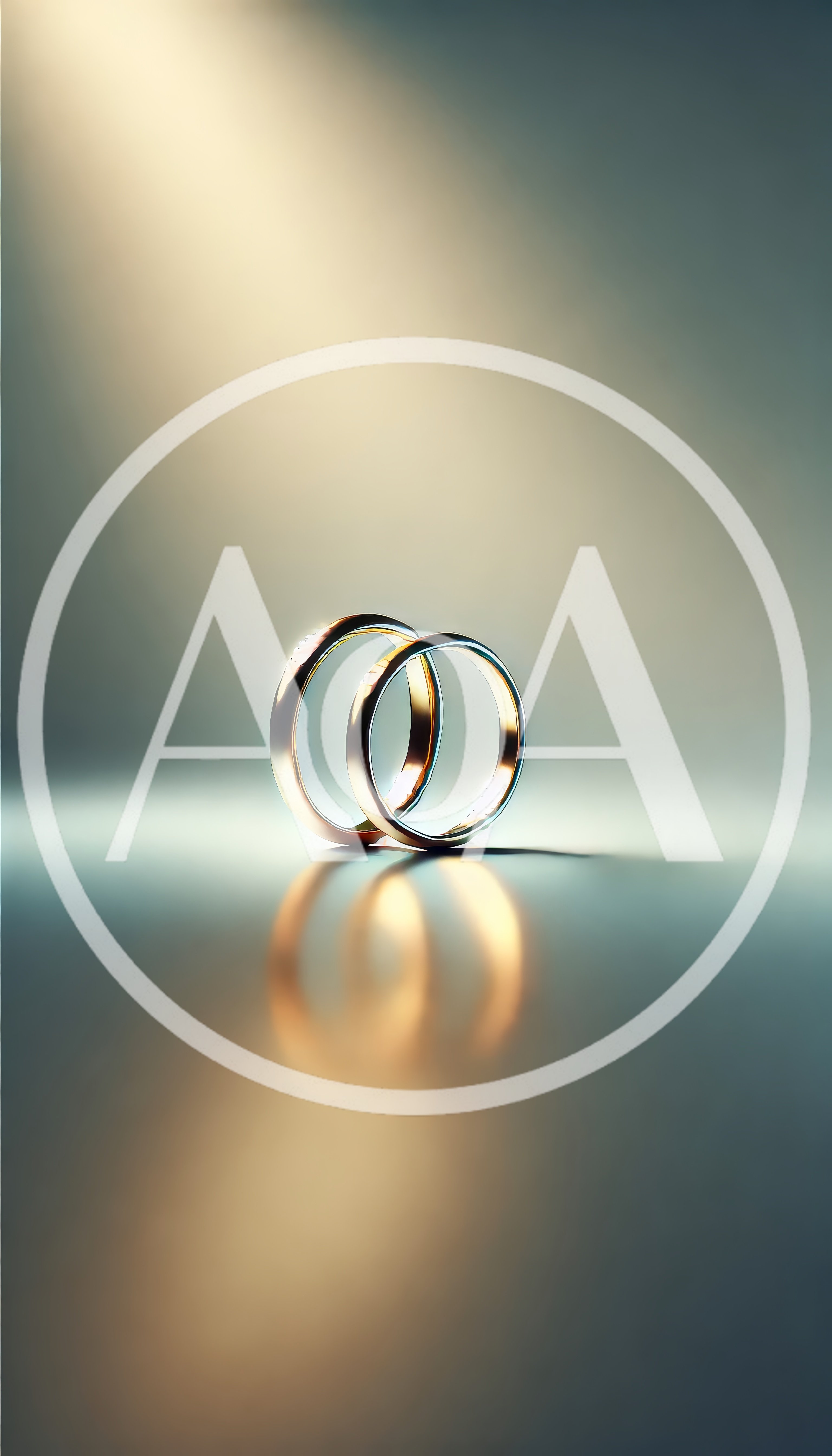 Two Golden Wedding Rings With Soft Lighting