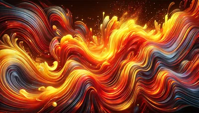 Abstract Flowing Liquid Fire And Light Waves