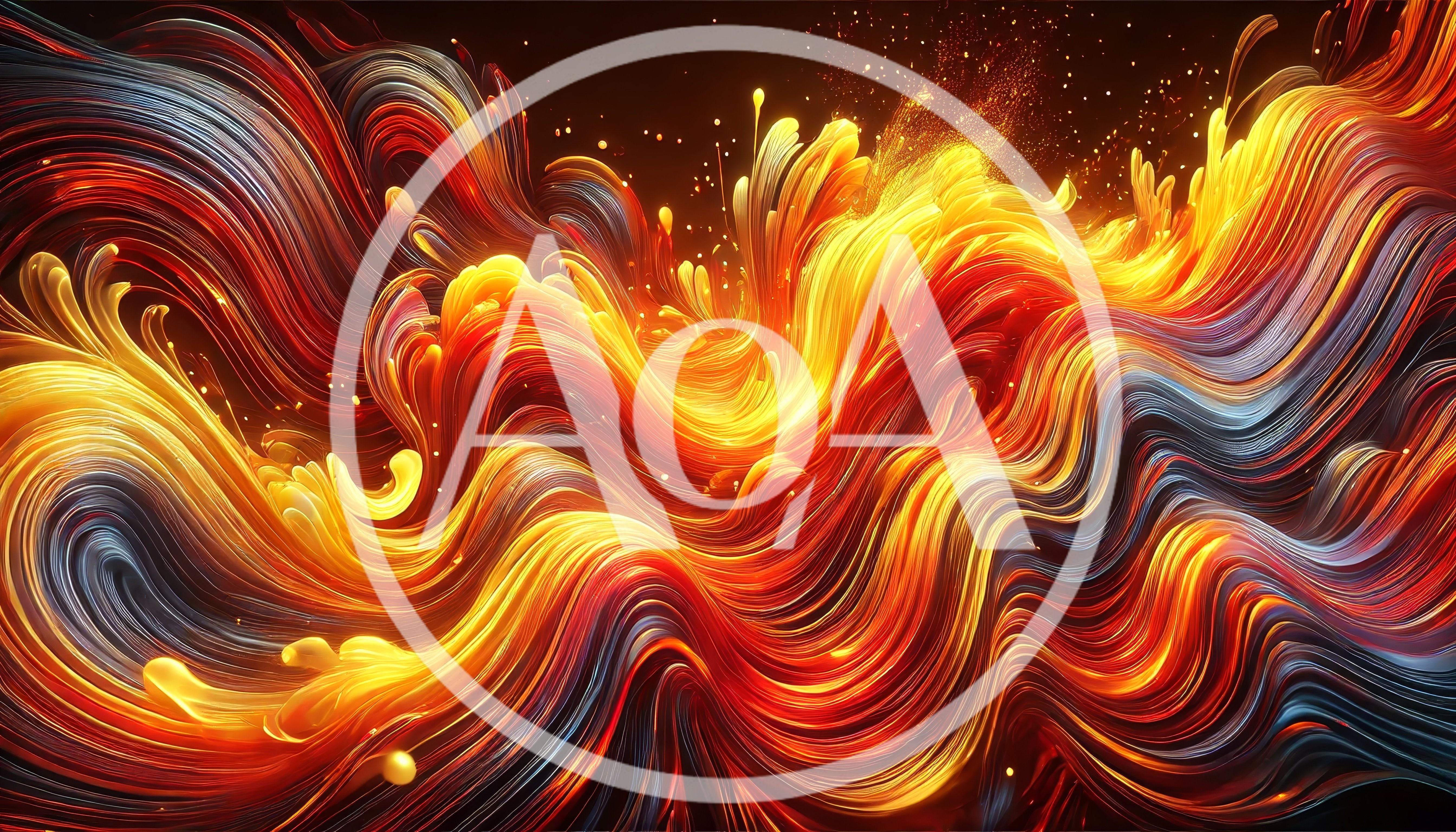 Abstract Flowing Liquid Fire And Light Waves