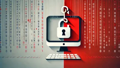 Cyber Security Concept With Computer And Digital Lock